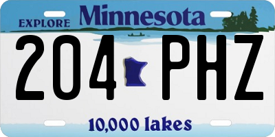 MN license plate 204PHZ