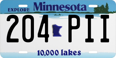 MN license plate 204PII