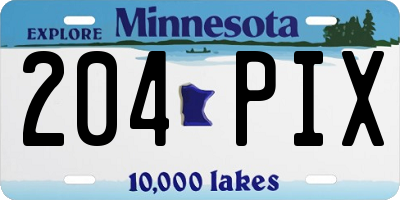 MN license plate 204PIX