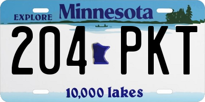 MN license plate 204PKT