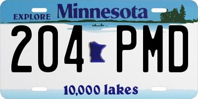 MN license plate 204PMD