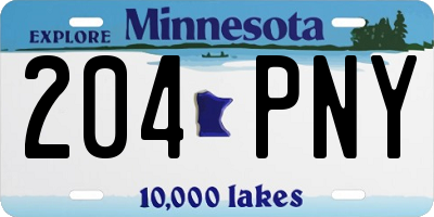 MN license plate 204PNY