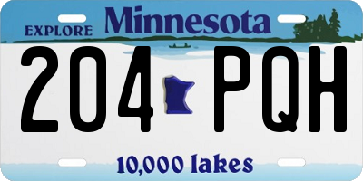 MN license plate 204PQH