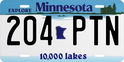 MN license plate 204PTN