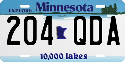 MN license plate 204QDA