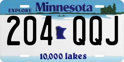 MN license plate 204QQJ