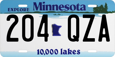 MN license plate 204QZA