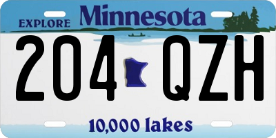 MN license plate 204QZH
