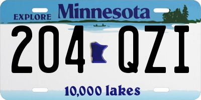 MN license plate 204QZI