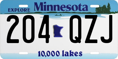 MN license plate 204QZJ