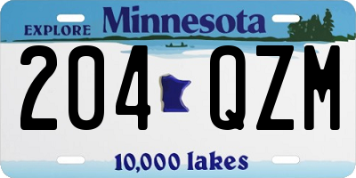 MN license plate 204QZM