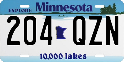 MN license plate 204QZN