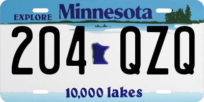 MN license plate 204QZQ