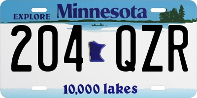 MN license plate 204QZR