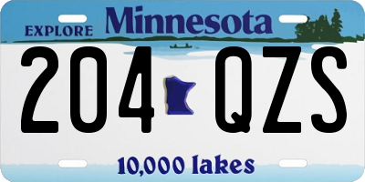 MN license plate 204QZS