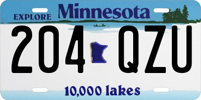 MN license plate 204QZU