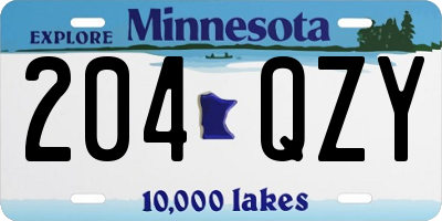 MN license plate 204QZY
