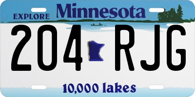 MN license plate 204RJG