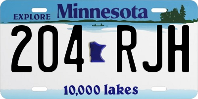 MN license plate 204RJH
