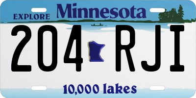 MN license plate 204RJI