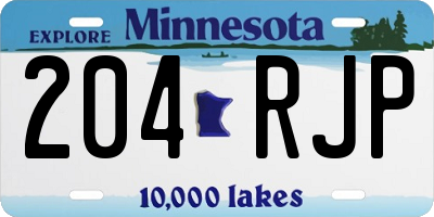 MN license plate 204RJP