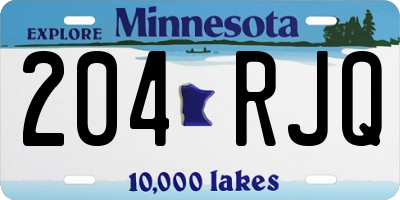 MN license plate 204RJQ