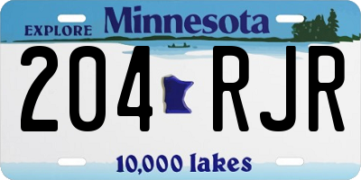MN license plate 204RJR