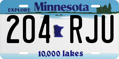 MN license plate 204RJU