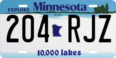 MN license plate 204RJZ