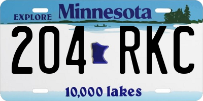 MN license plate 204RKC