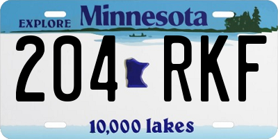 MN license plate 204RKF