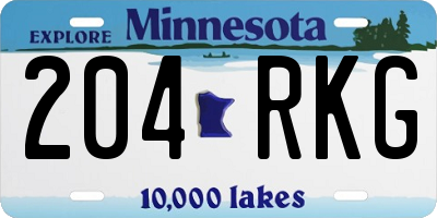 MN license plate 204RKG