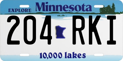 MN license plate 204RKI