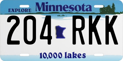 MN license plate 204RKK
