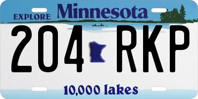 MN license plate 204RKP