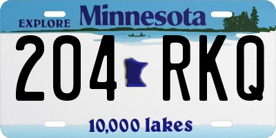 MN license plate 204RKQ