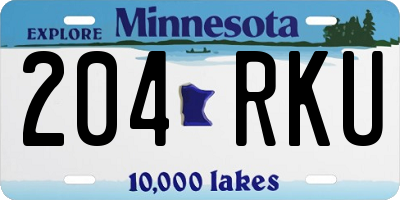 MN license plate 204RKU