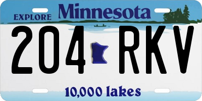 MN license plate 204RKV