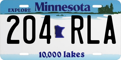 MN license plate 204RLA