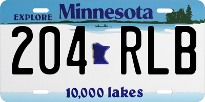 MN license plate 204RLB