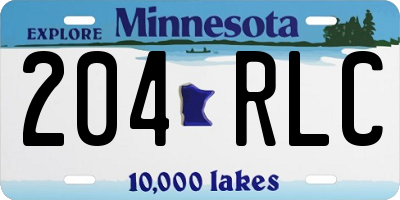 MN license plate 204RLC