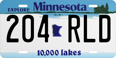 MN license plate 204RLD