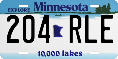 MN license plate 204RLE