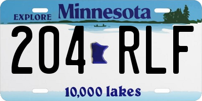 MN license plate 204RLF
