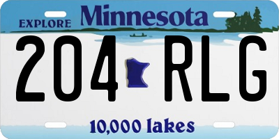 MN license plate 204RLG