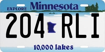 MN license plate 204RLI