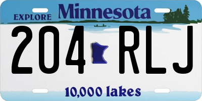 MN license plate 204RLJ