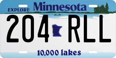 MN license plate 204RLL