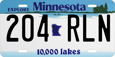 MN license plate 204RLN