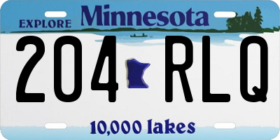 MN license plate 204RLQ